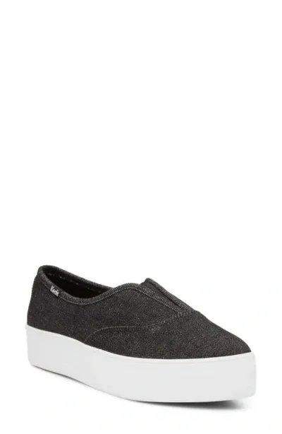 Keds ® Point Platform Slip-on Sneaker In Black