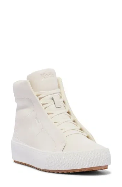 Keds ® Remi Zip Sneaker In Egret Leather