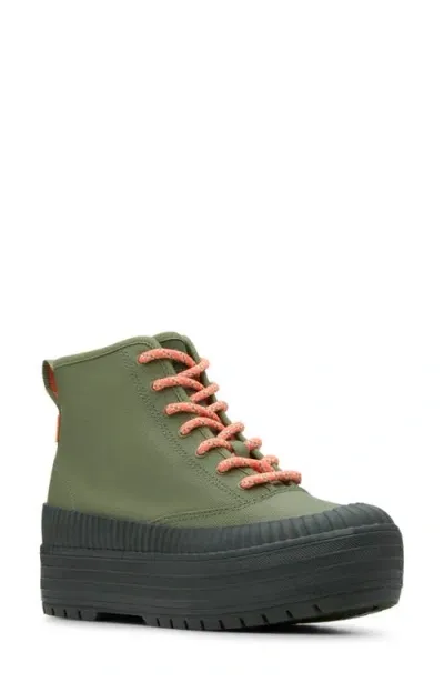 Keds ® The Platform Sneaker Bootie In Medium Green