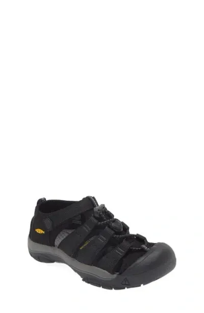 Keen Kids' Newport H2 Water Friendly Sandal In Black/yellow