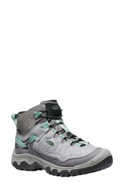 Keen Targhee Iv Waterproof Mid Hiking Shoe In Alloy/granite Green