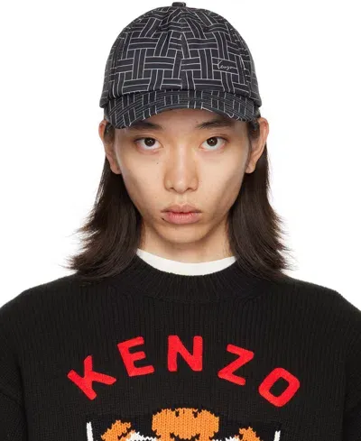 Kenzo Stamp Baseball Cap In Black