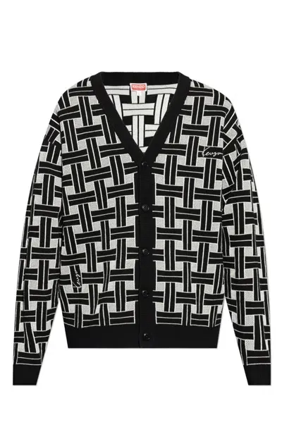 Kenzo Buttoned Knit Cardigan In Black