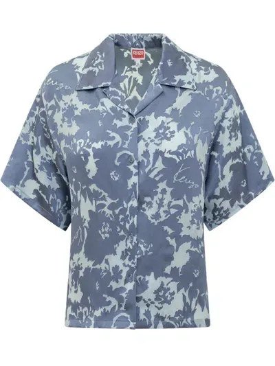 Kenzo Flower Camo Pattern Shirt In Multi