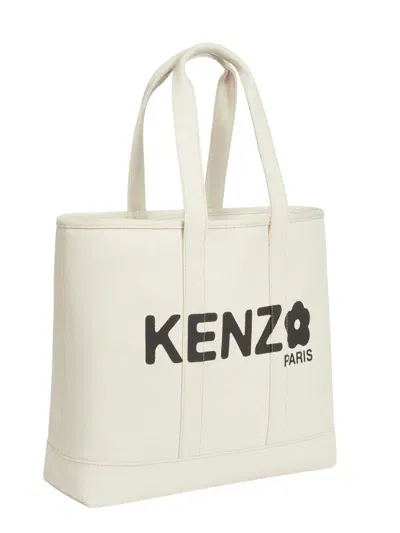 Kenzo Large Tote Bag In Nude & Neutrals