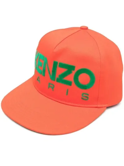 Kenzo Embroidered-logo Flat-peak Cap In Red