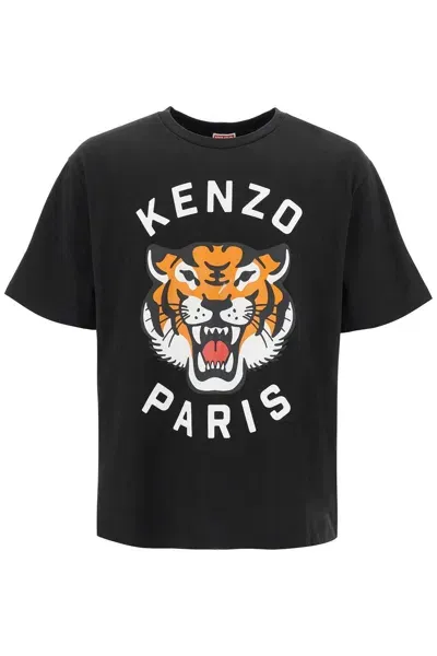 Kenzo Lucky Tiger Oversize T-shirt In Black