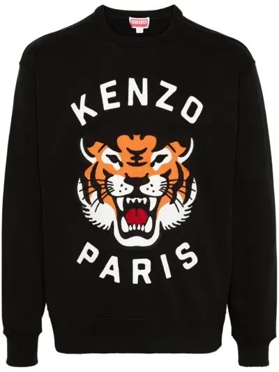 Kenzo Lucky Tiger Sweatshirt In Black