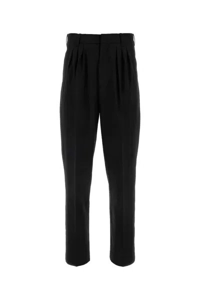 Kenzo Black Wool Pant In Black  