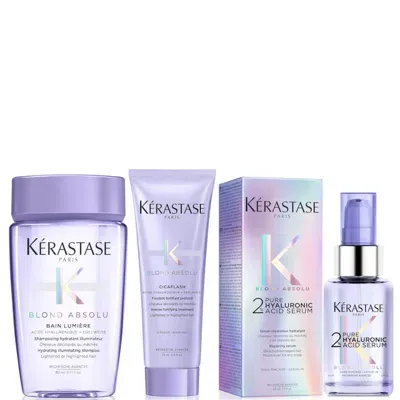 Kerastase Kérastase Blond Absolu 2% Pure Hyaluronic Acid Scalp And Hair Serum 50ml With Travel Size Duo (worth In Blue