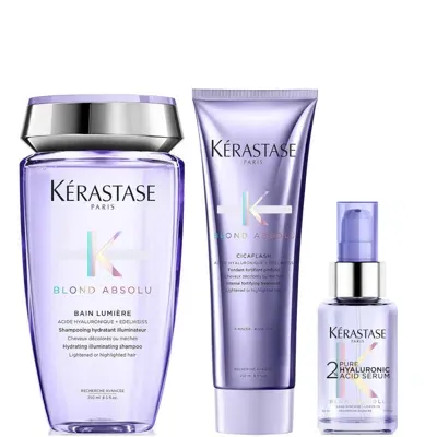 Kerastase Kérastase Blond Absolu Illuminate, Condition And Hydrate Trio In Blue