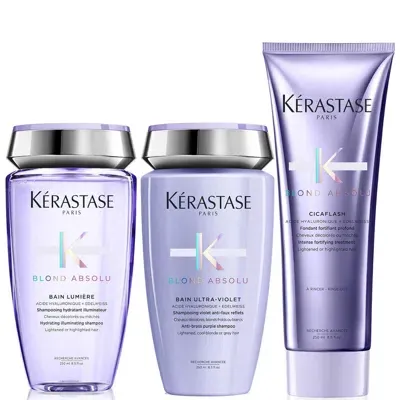 Kerastase Kérastase Blond Absolu Shine, Strength And Neutralising Trio In White