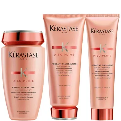 Kerastase Kérastase Discipline 3 Step Smoothing Anti-frizz Routine In White