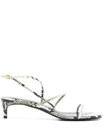 Khaite 35mm Snakeskin-print Sandals In Animal Print