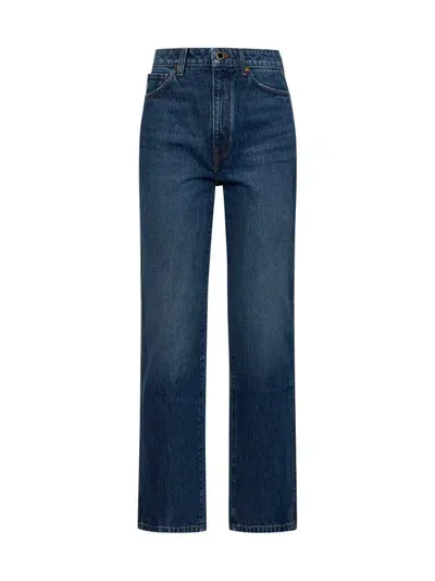 Khaite Abigail Straight Leg Jeans In Blue