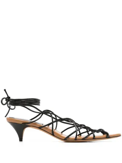 Khaite Arden 45mm Sandals In Black