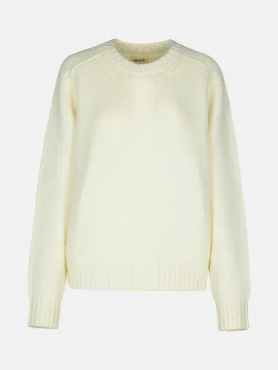 Khaite 'mae' Cream Cashmere Sweater