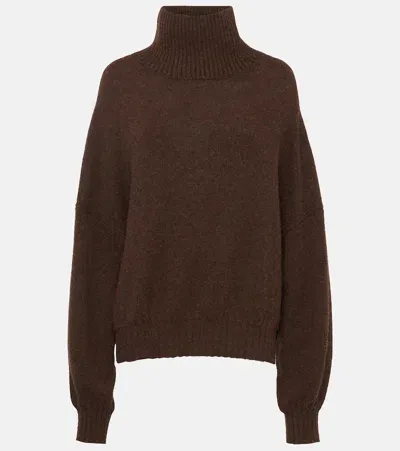 Khaite Morris Cashmere-blend Sweater In Brown