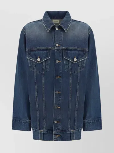 Khaite Ross Oversized Denim Jacket In Blue