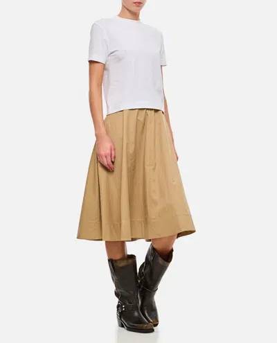 Khaite Renta Midi Skirt In Brown