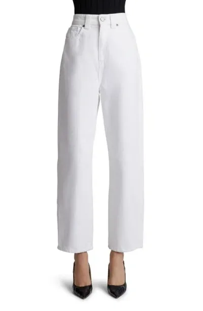 Khaite Shalbi High-rise Straight-leg Ankle Jeans In White