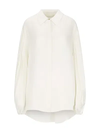 Khaite Bam Cupro Shirt In White