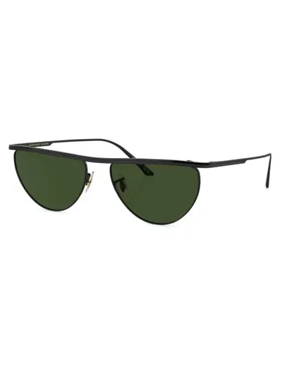 Khaite X Oliver Peoples Women's 1984c 56mm Metal Sunglasses In Black Dark Green