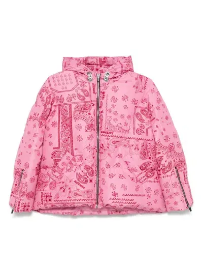 Khrisjoy Kids' Bandana-print Jacket In Pink