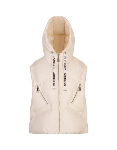 Khrisjoy Butter Khris Iconic Padded Gilet In White