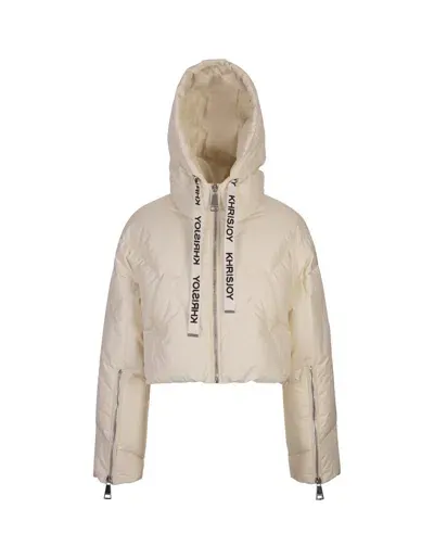 Khrisjoy Butter Khris Shorty Puffer Jacket In White