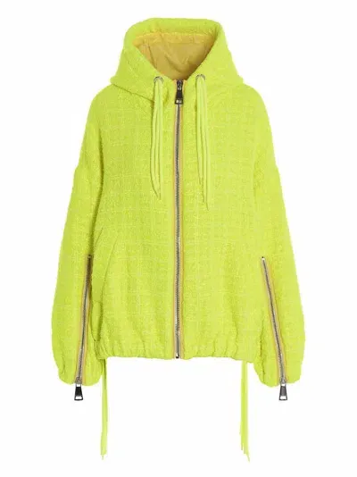 Khrisjoy Khris Windbreaker Tweed Jacket In Yellow