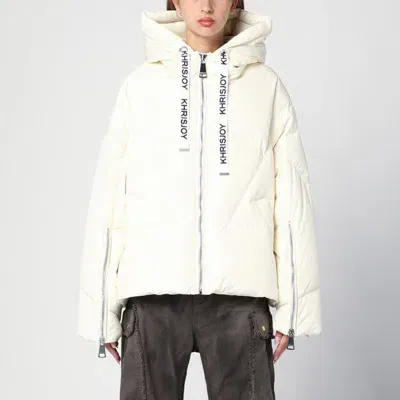 Khrisjoy Butter Coloured Khris Iconic Down Jacket In White