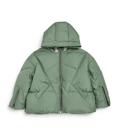 Khrisjoy Kids' Quilted Puffer Jacket In Green