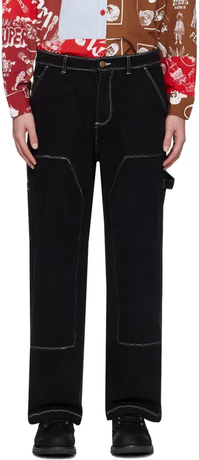 Kidsuper Black Stitch Trousers