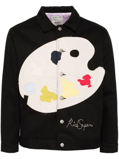 Kidsuper Paint Palette Twill Jacket In Black