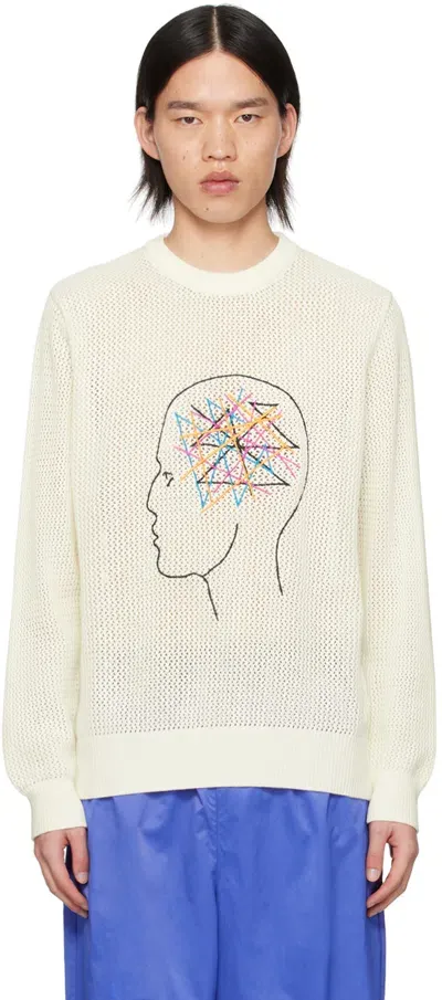 Kidsuper White Thoughts In My Head Sweater