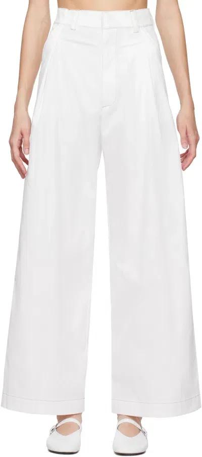 Kika Vargas White Olympe Trousers