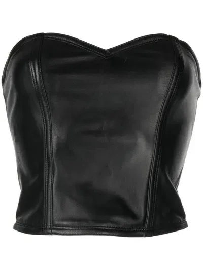 Kiki De Montparnasse Bustier-design Strapless Top In Black