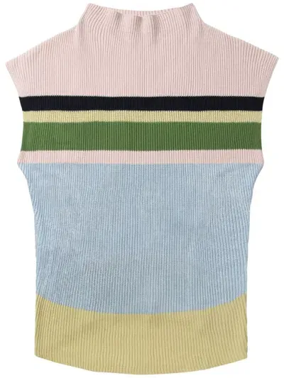 Kiko Kostadinov Stripe-pattern Vest In Pink