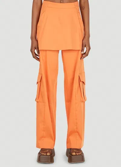 Kiko Kostadinov Tarthra Skirt Pants In Orange