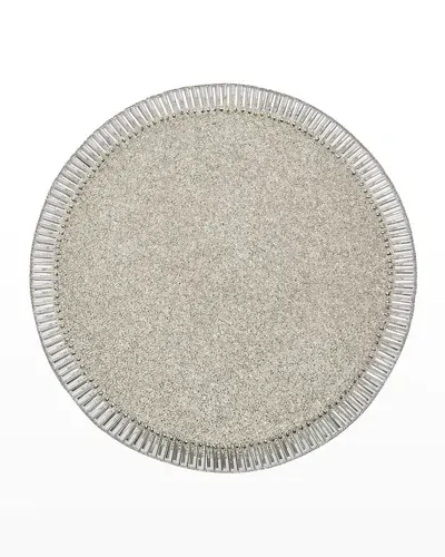 Kim Seybert Bevel Placemat In Silver/crystal