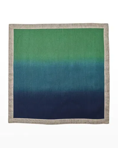 Kim Seybert Dip-dye Napkin In Navy/green