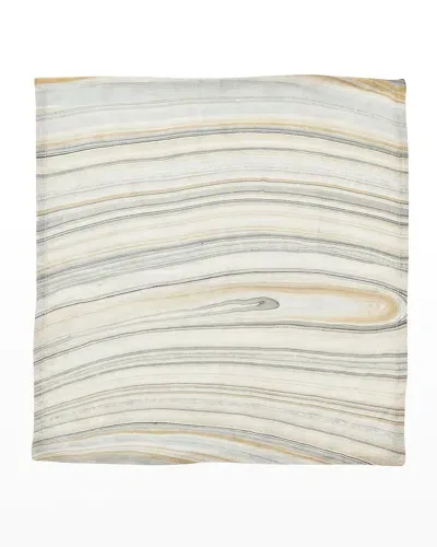 Kim Seybert Marbled Napkin In Beige/taupe/gray