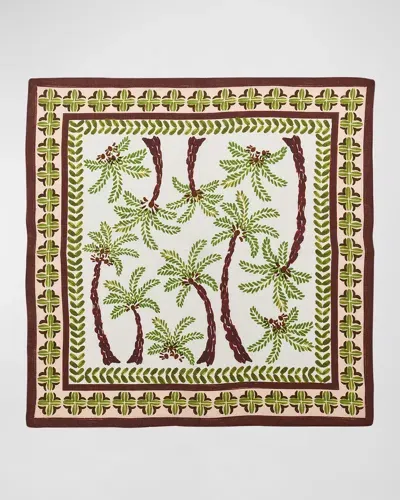 Kim Seybert Oasis Napkin In Ivory/green/brown