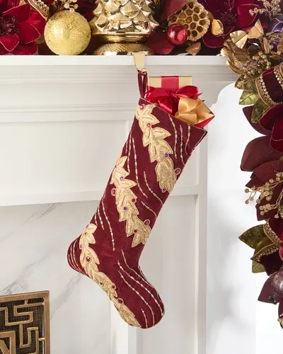 Kim Seybert Serafina Christmas Stocking In Red