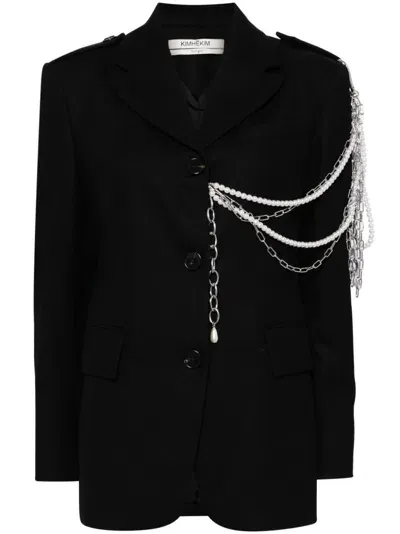 Kimhēkim Chain-detailed Blazer In Black