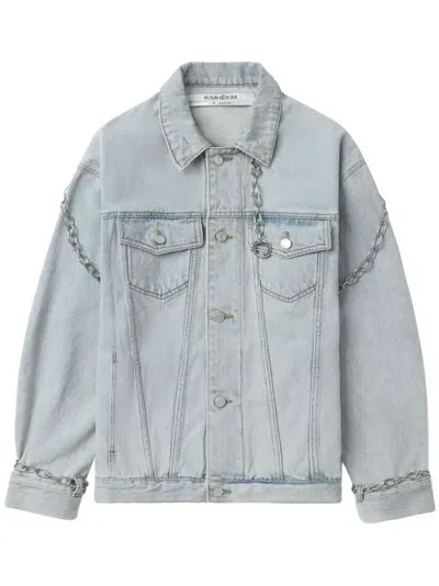 Kimhēkim Chain-link Detailing Denim Jacket In Blue