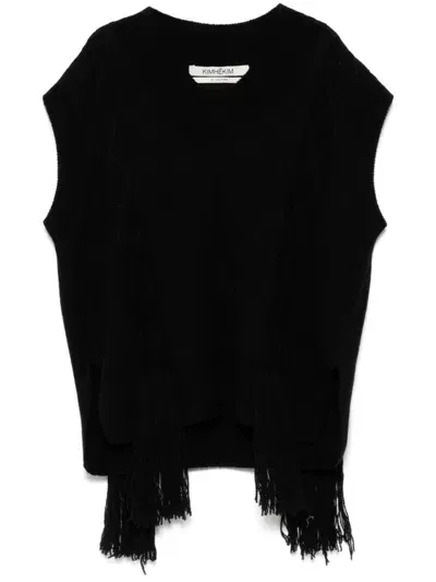 Kimhēkim Fringe Detailing Vest In Black