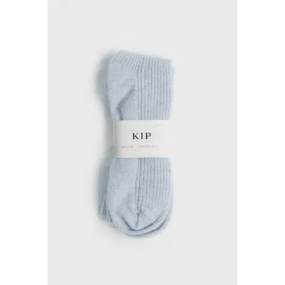 Kip. Kip Pure Cashmere Sleep Socks In Mist Blue