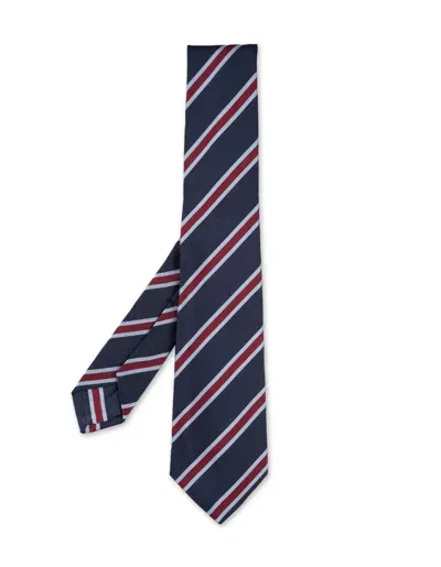 Kiton Blue Mogador Regimental Tie